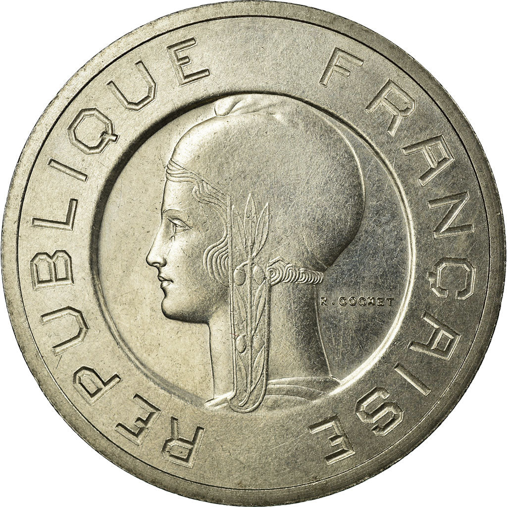 Coin, France, Concours de Cochet, 5 Francs, 1933, ESSAI, MS(63), Nickel