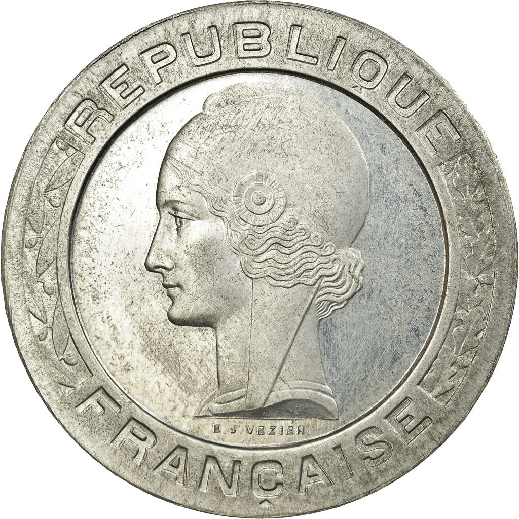 Moneda, Francia, Concours de Vézien, 5 Francs, 1933, ESSAI, EBC, Aluminio
