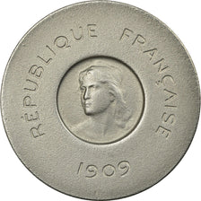 Coin, France, François Rude, 25 Centimes, 1909, ESSAI, MS(63), Aluminium