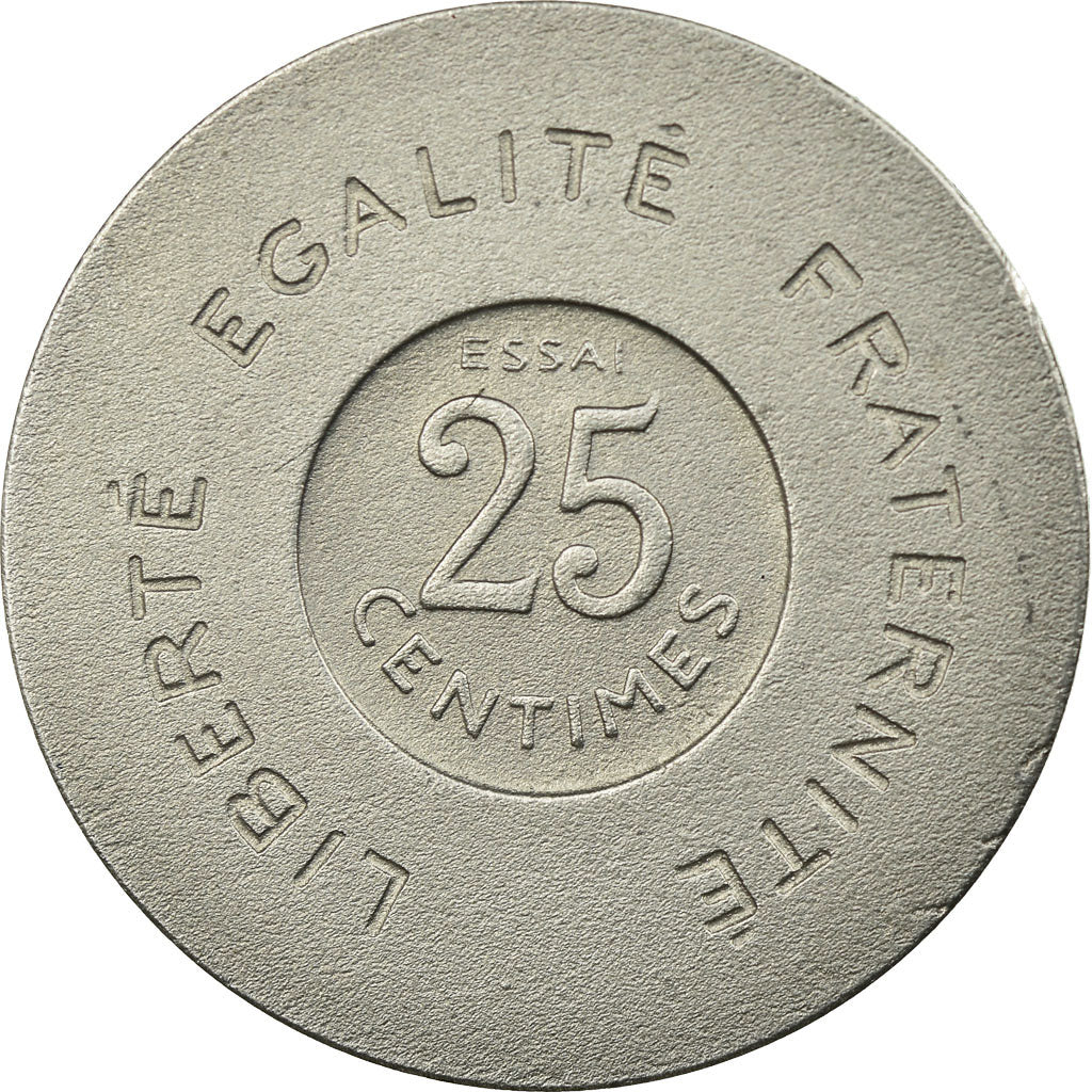 Coin, France, François Rude, 25 Centimes, 1909, ESSAI, MS(63), Aluminium