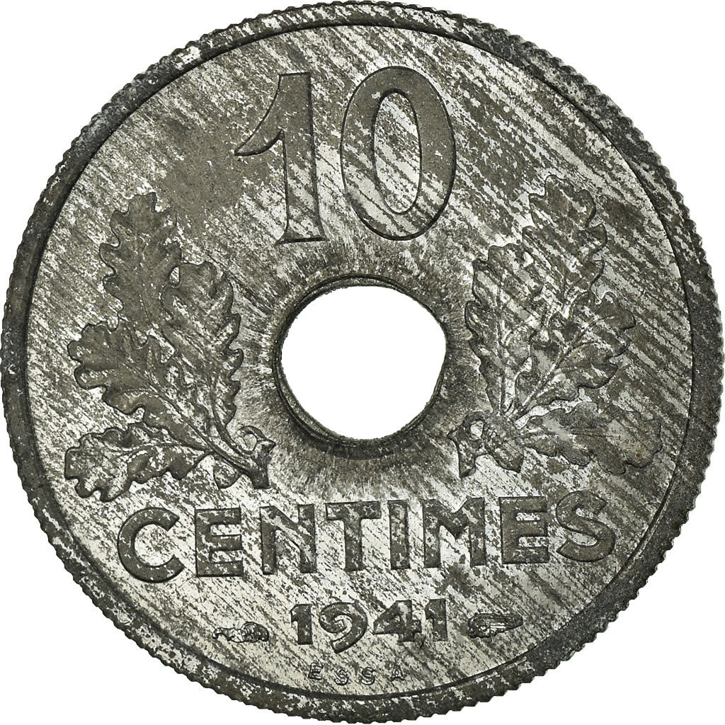 Coin, France, État français, 10 Centimes, 1941, ESSAI, MS(60-62), Zinc