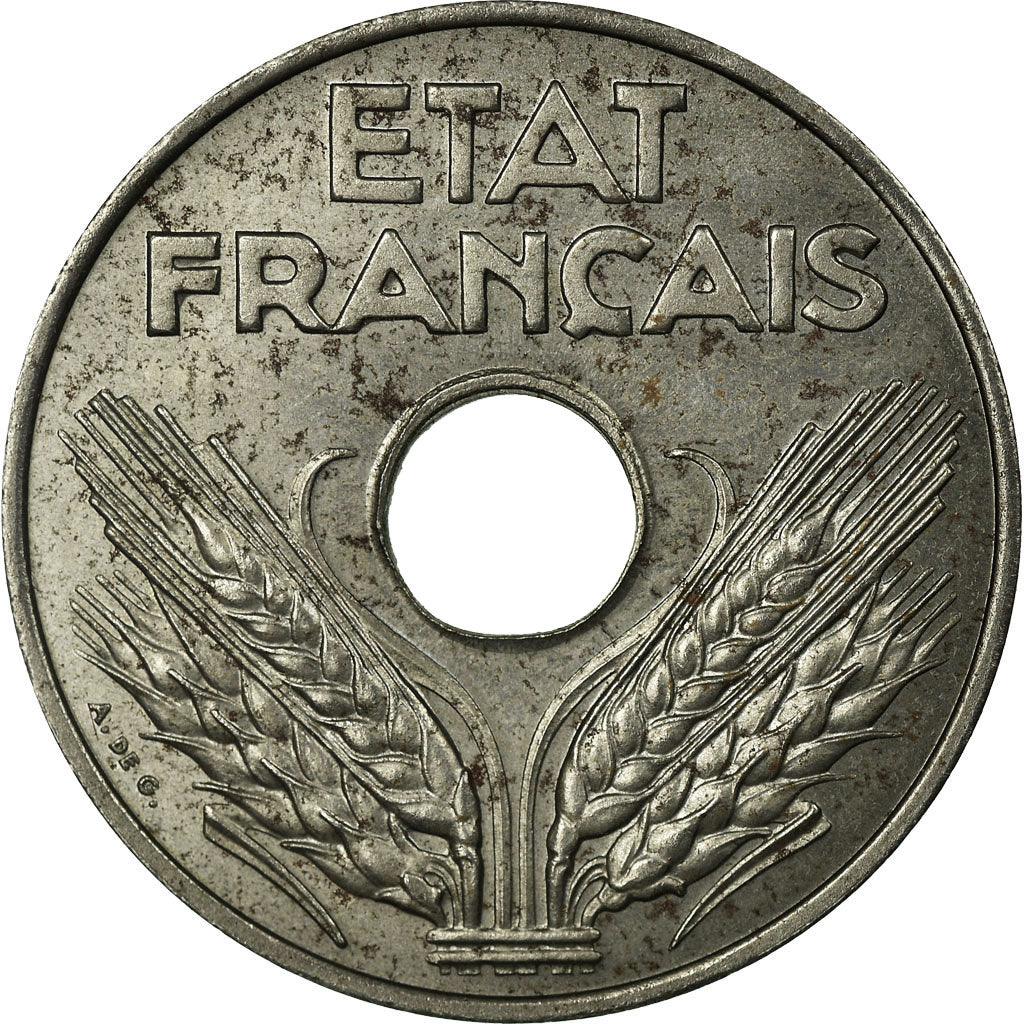 Coin, France, État français, 20 Centimes, 1941, ESSAI, AU(55-58), Iron