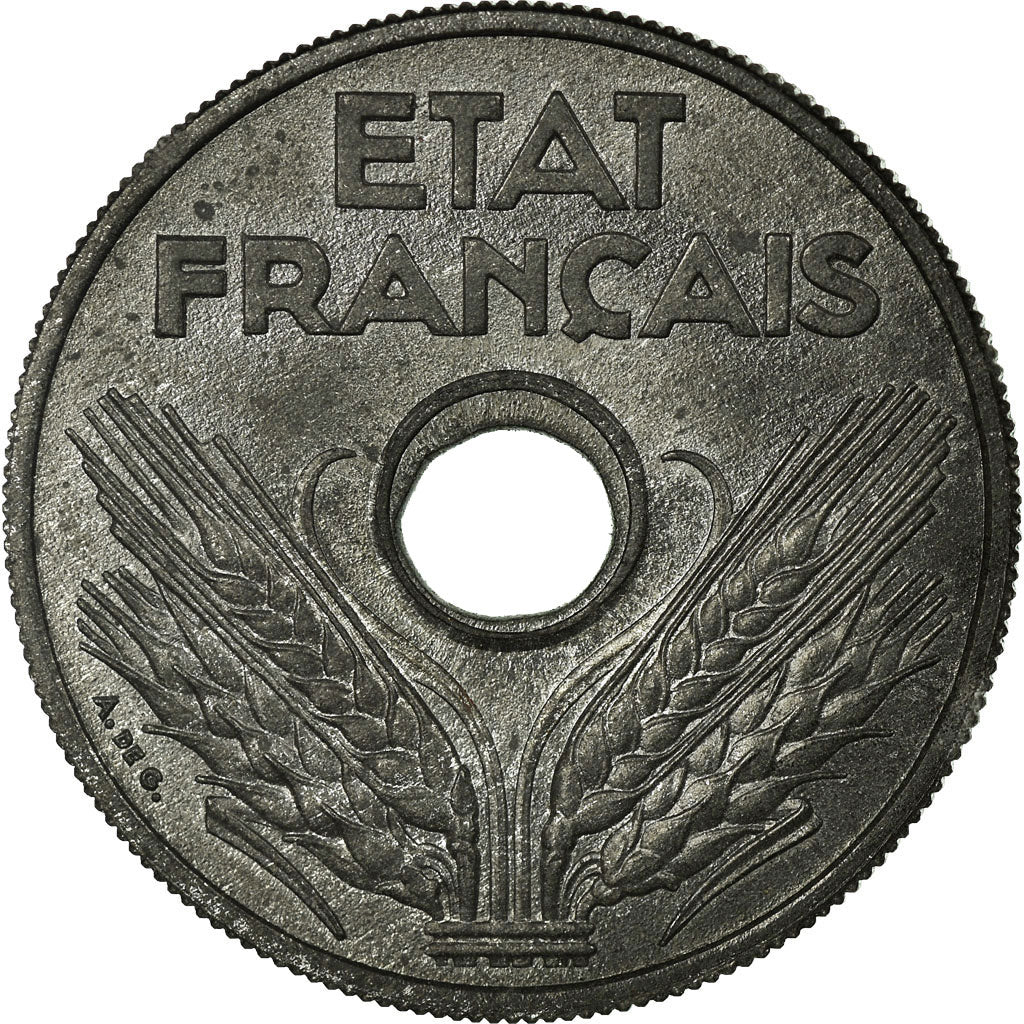 Coin, France, État français, 20 Centimes, 1941, ESSAI, MS(60-62), Zinc