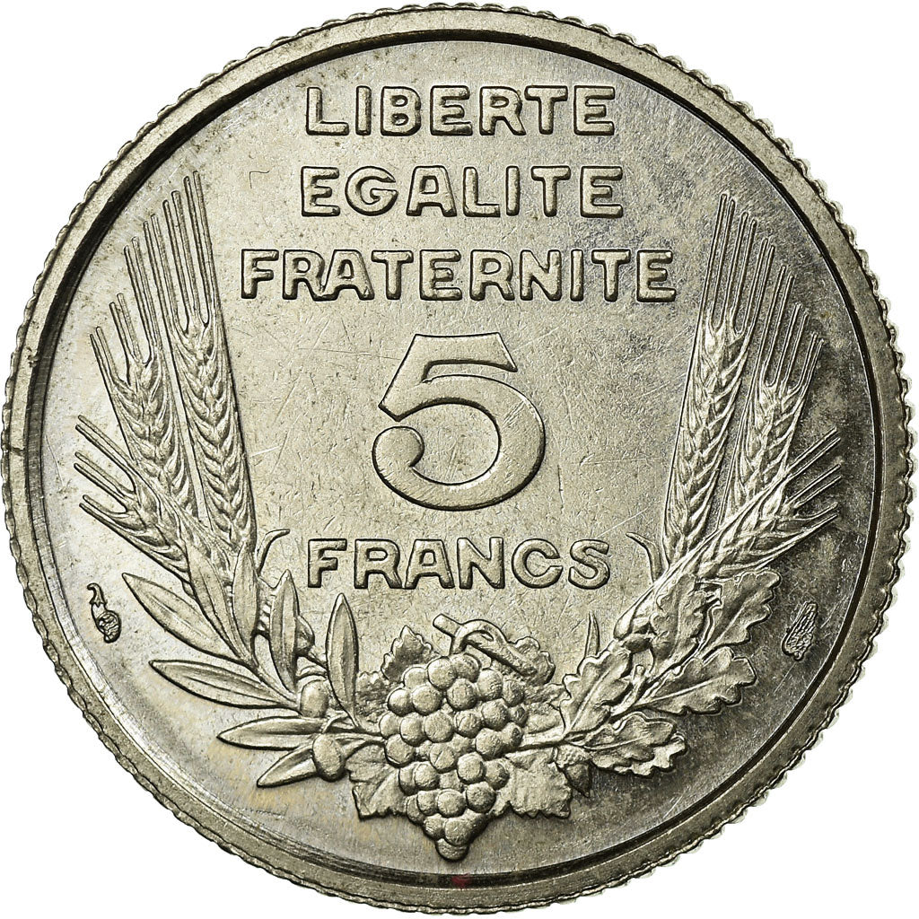 Coin, France, Bazor, 5 Francs, 1933, ESSAI, AU(55-58), Nickel, KM:E-A65