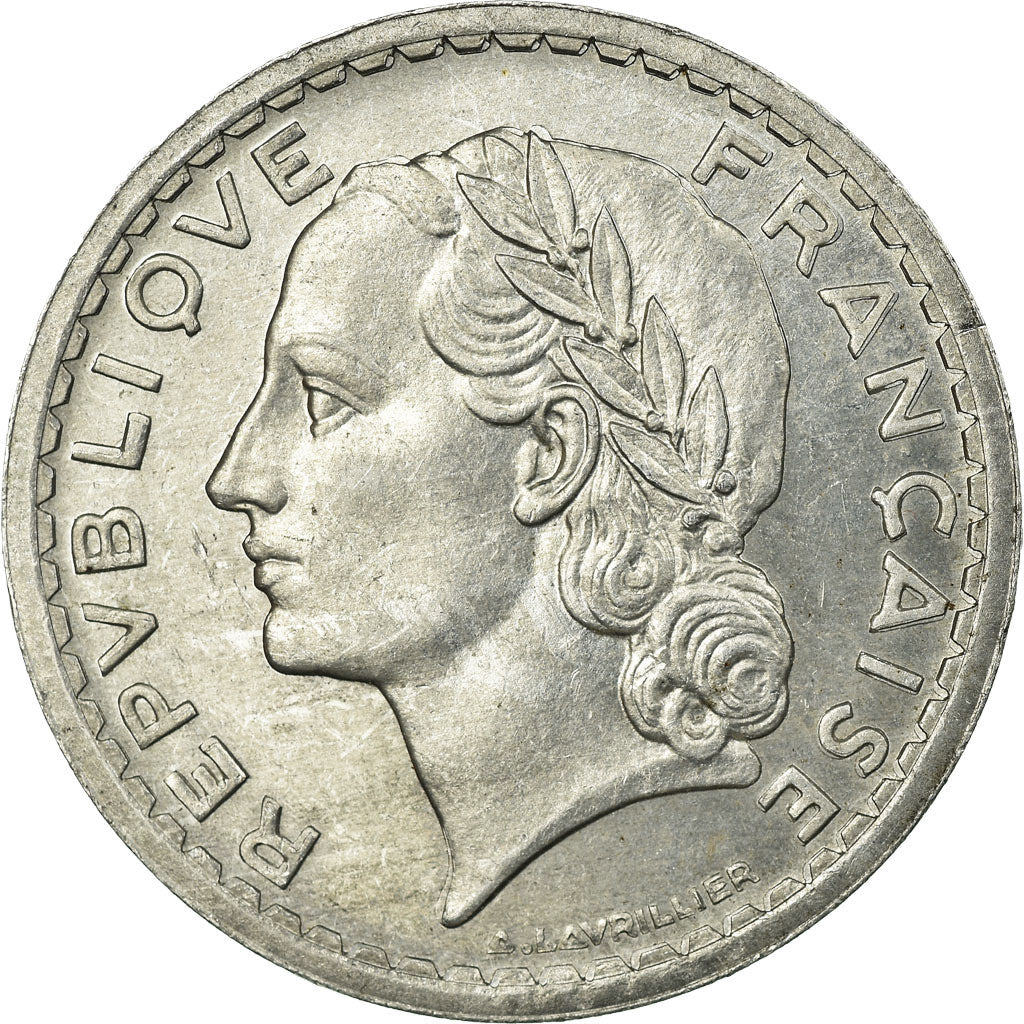 Coin, France, Lavrillier, 5 Francs, 1945, ESSAI, MS(60-62), Aluminum, KM:E89
