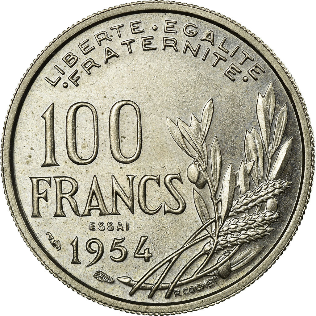 Münze, Frankreich, Cochet, 100 Francs, 1954, ESSAI, VZ+, Copper-nickel, KM:E97