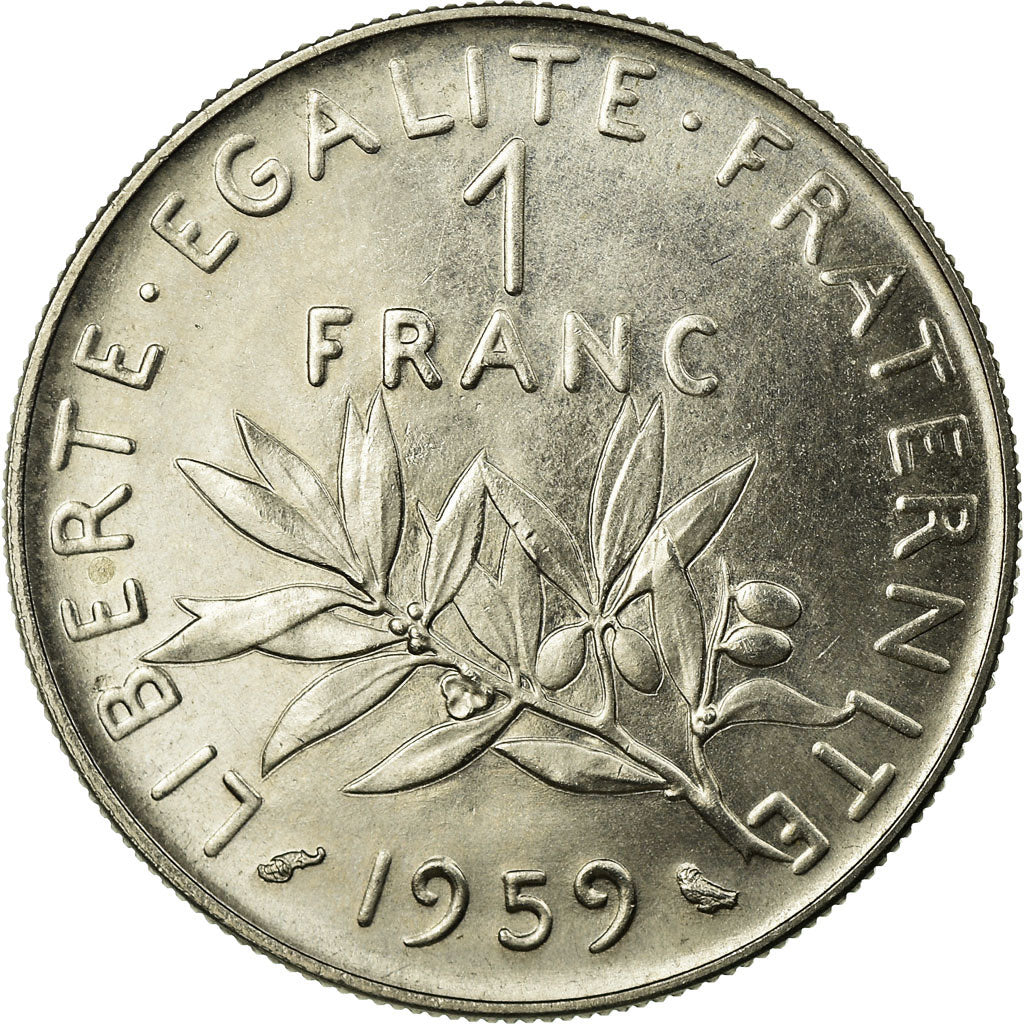 Coin, France, Semeuse, Franc, 1959, Paris, ESSAI, MS(64), Nickel, KM:E98