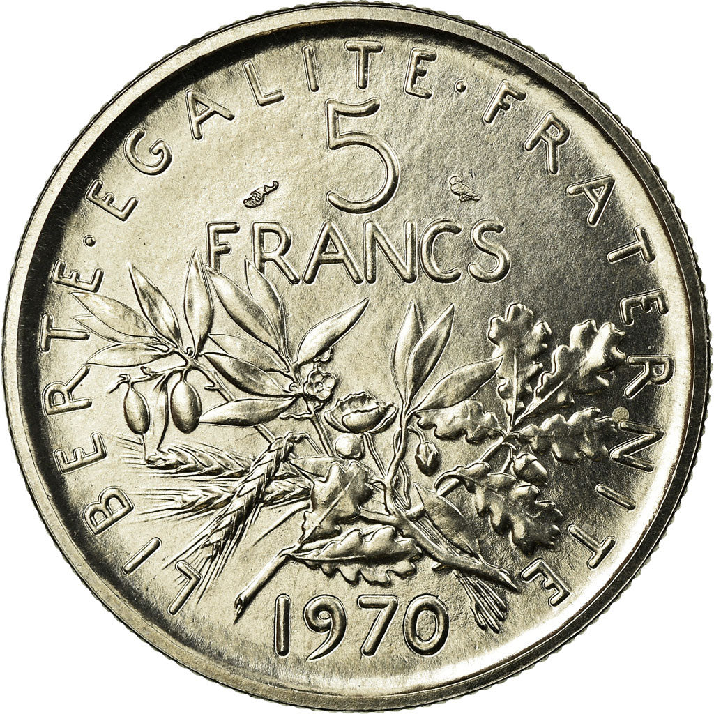 Coin, France, Semeuse, 5 Francs, 1970, Paris, ESSAI, MS(65-70), Cupro-Nickel