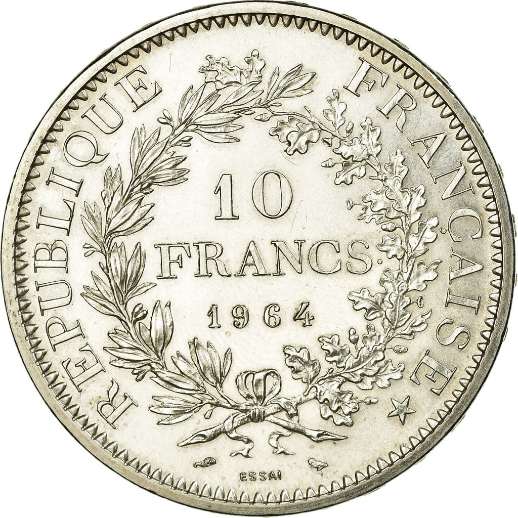 Coin, France, Hercule, 10 Francs, 1964, ESSAI, MS(63), Silver, KM:E111