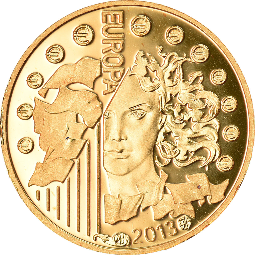 France, 5 Euro, Europa, 2013, Paris, FDC, Or, KM:2092