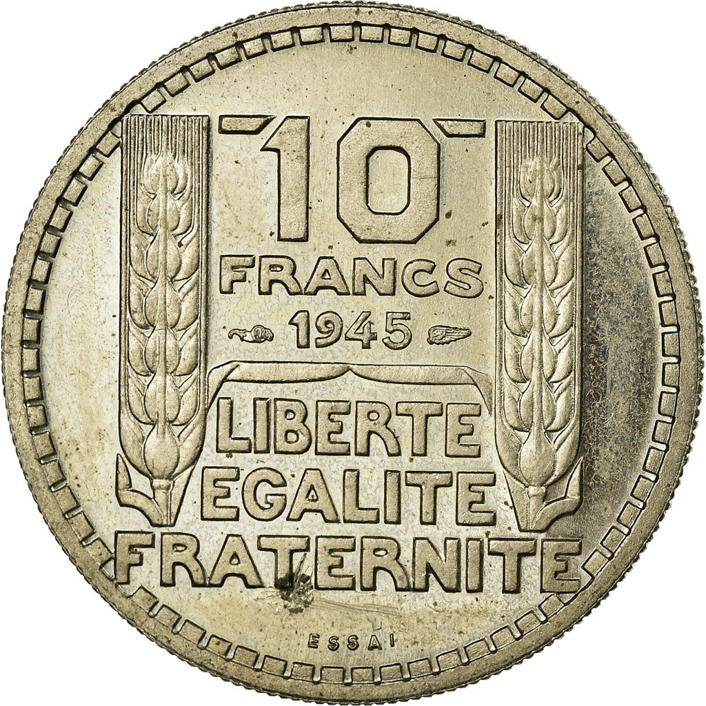 Münze, Frankreich, Turin, 10 Francs, 1945, ESSAI, VZ, Copper-nickel, KM:E90
