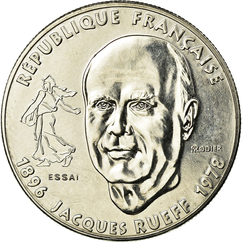 Coin, France, Jacques Rueff, Franc, 1996, Paris, ESSAI, MS(63), Nickel, KM:1160
