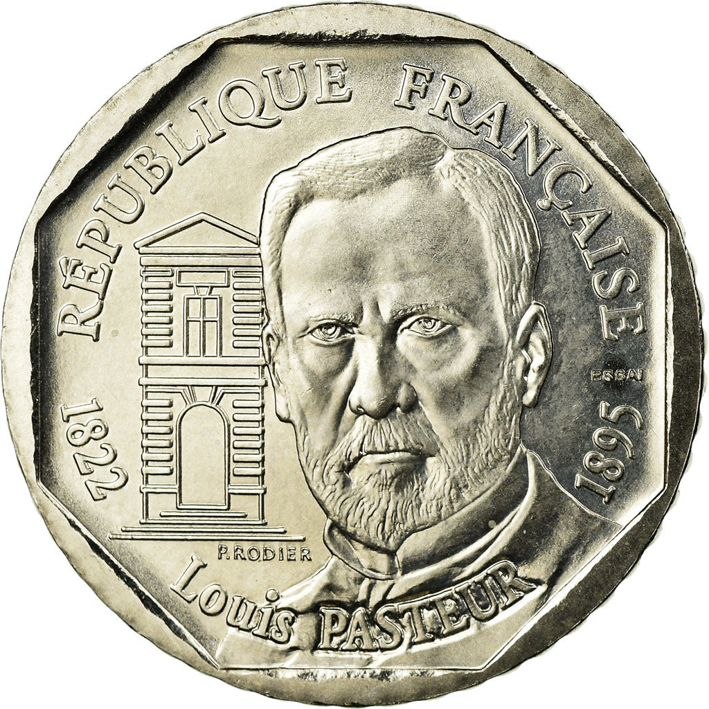 Coin, France, Pasteur, 2 Francs, 1995, Paris, ESSAI, MS(63), Nickel, KM:1119