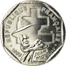 Monnaie, France, Jean Moulin, 2 Francs, 1993, Paris, ESSAI, SPL, Nickel