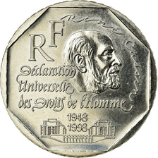 Coin, France, René Cassin, 2 Francs, 1998, Paris, ESSAI, MS(63), Nickel