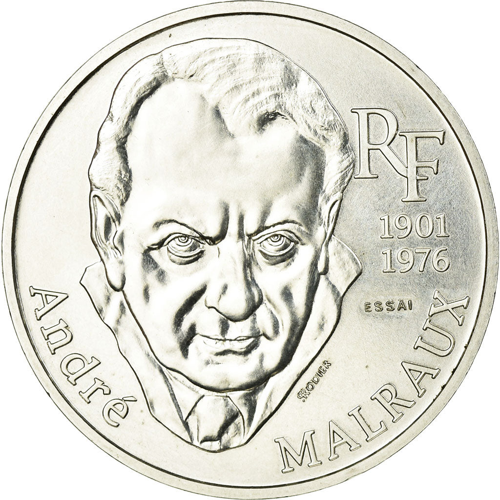 Moneta, Francia, André Malraux, 100 Francs, 1997, Paris, ESSAI, SPL, Argento