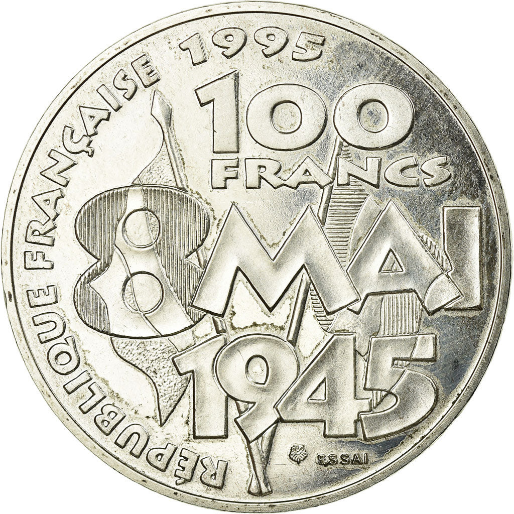 Monnaie, France, 8 mai 1945, 100 Francs, 1995, Paris, ESSAI, SPL, Argent