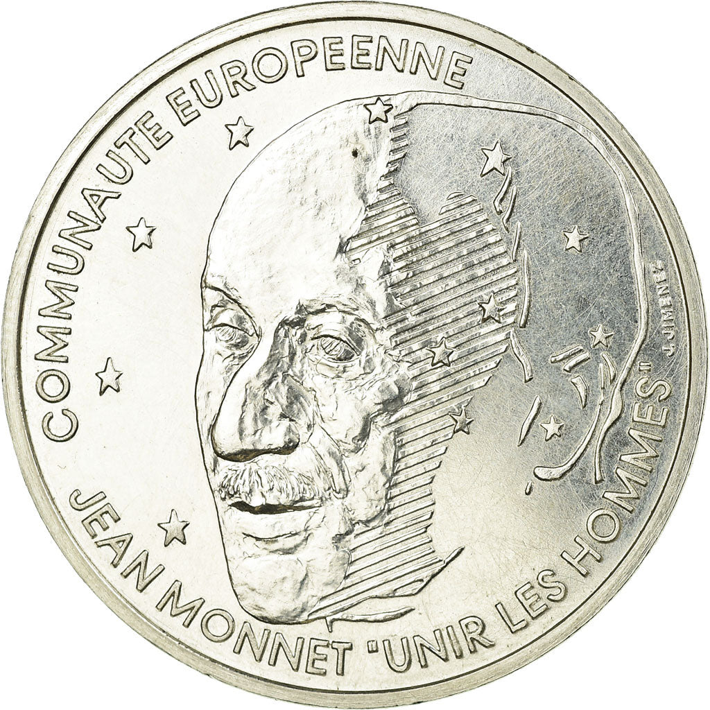 Coin, France, Jean Monnet, 100 Francs, 1992, Paris, ESSAI, MS(63), Silver