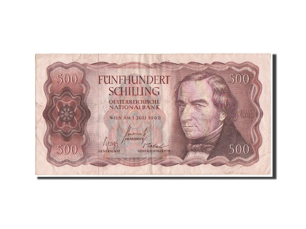 Banknote, Austria, 500 Schilling, 1965, 1.7.1965, KM:139a, VF(30-35)