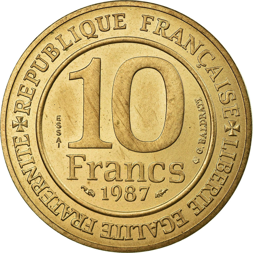 Monnaie, France, Hugues Capet, 10 Francs, 1987, Paris, ESSAI, SPL