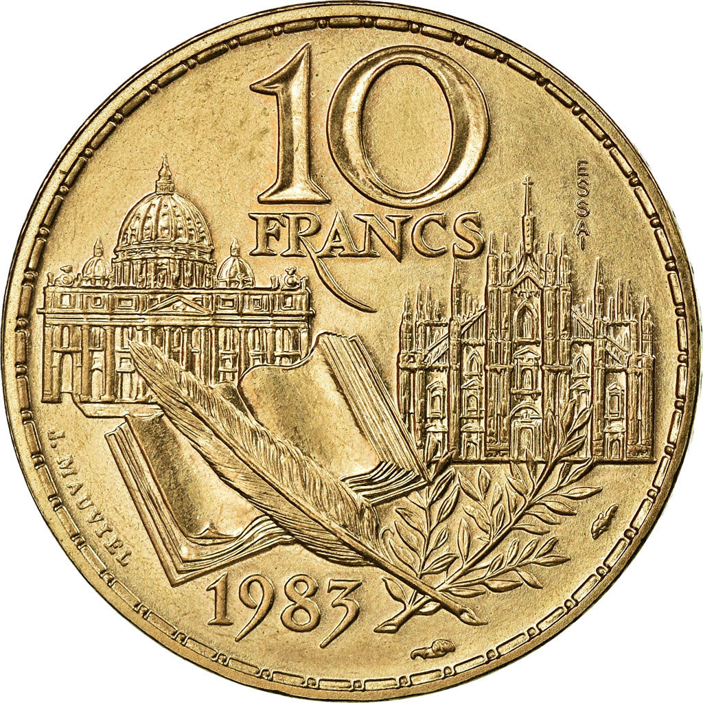 Monnaie, France, Stendhal, 10 Francs, 1983, Paris, ESSAI, SPL, Nickel-Bronze