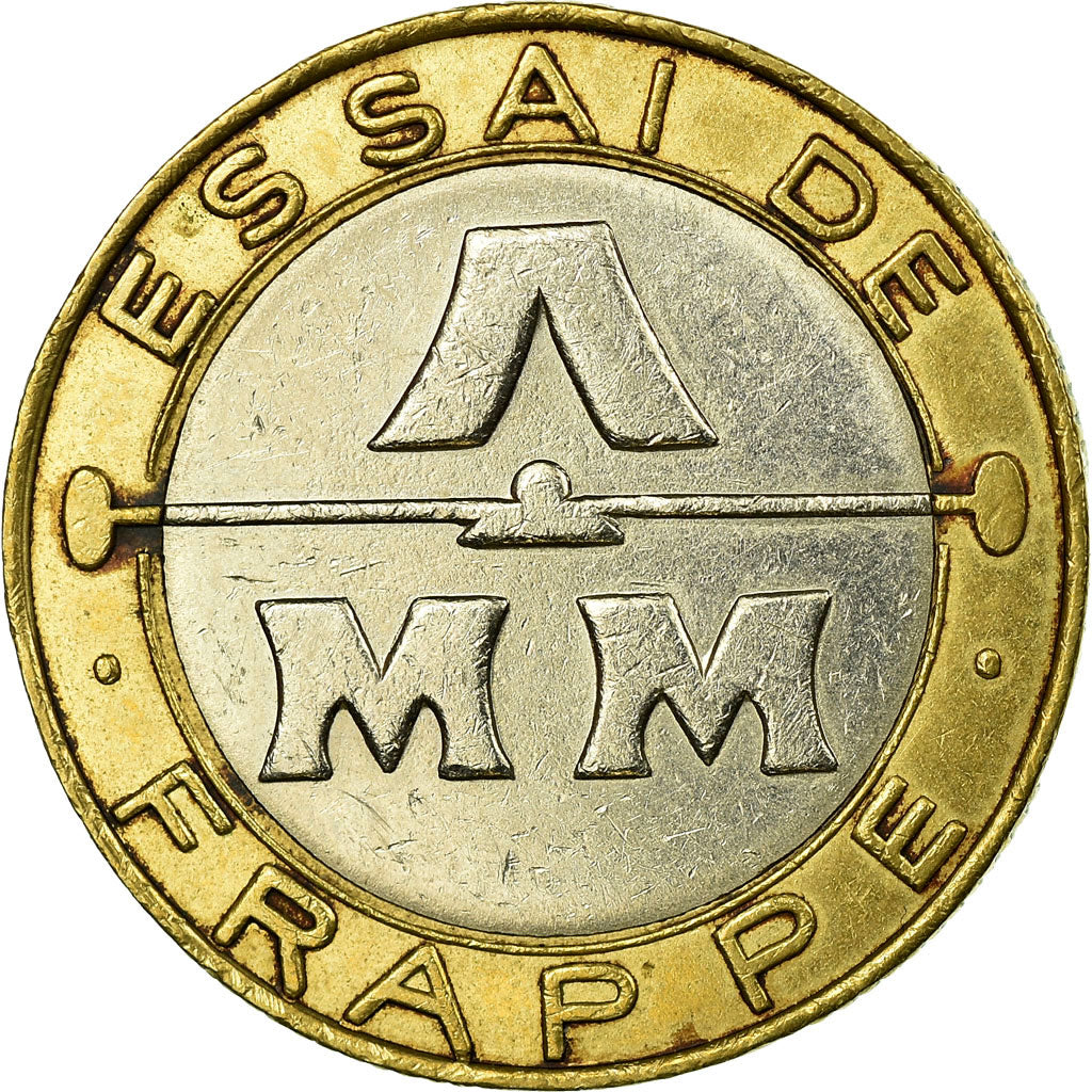 Moneta, Francia, Essai de Frappe Génie - Pessac, 10 Francs, SPL-, Bi-metallico