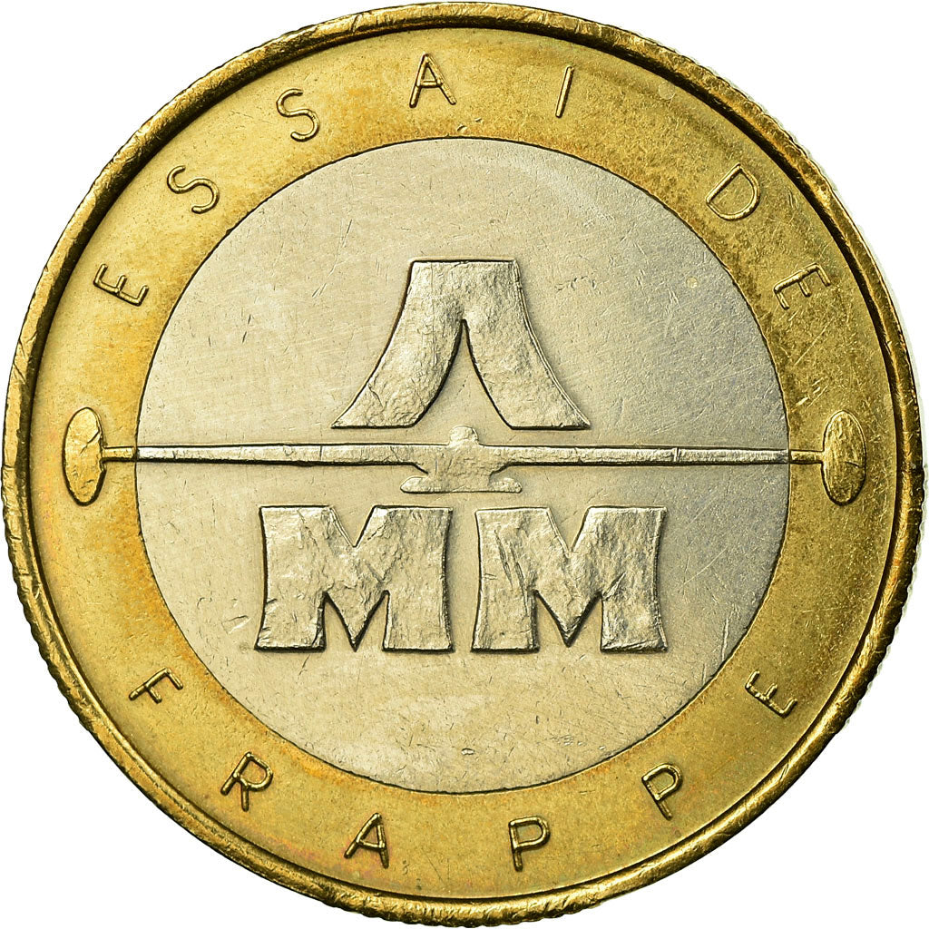 Coin, France, Essai de Frappe Mont Saint-Michel, 20 Francs, AU(55-58)