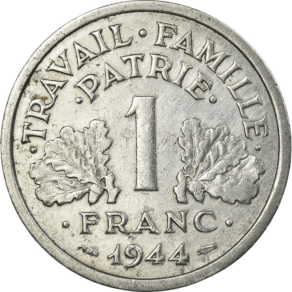 Coin, France, Bazor, Franc, 1944, Castelsarrasin, Petit C, VF(30-35), Aluminum