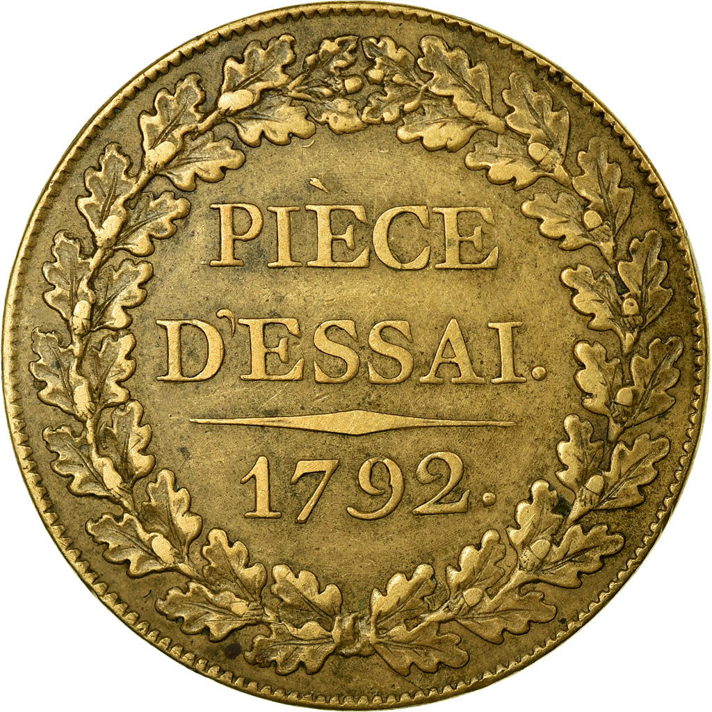 Coin, France, Essai au module, Essai, 1792, Paris, EF(40-45), Copper