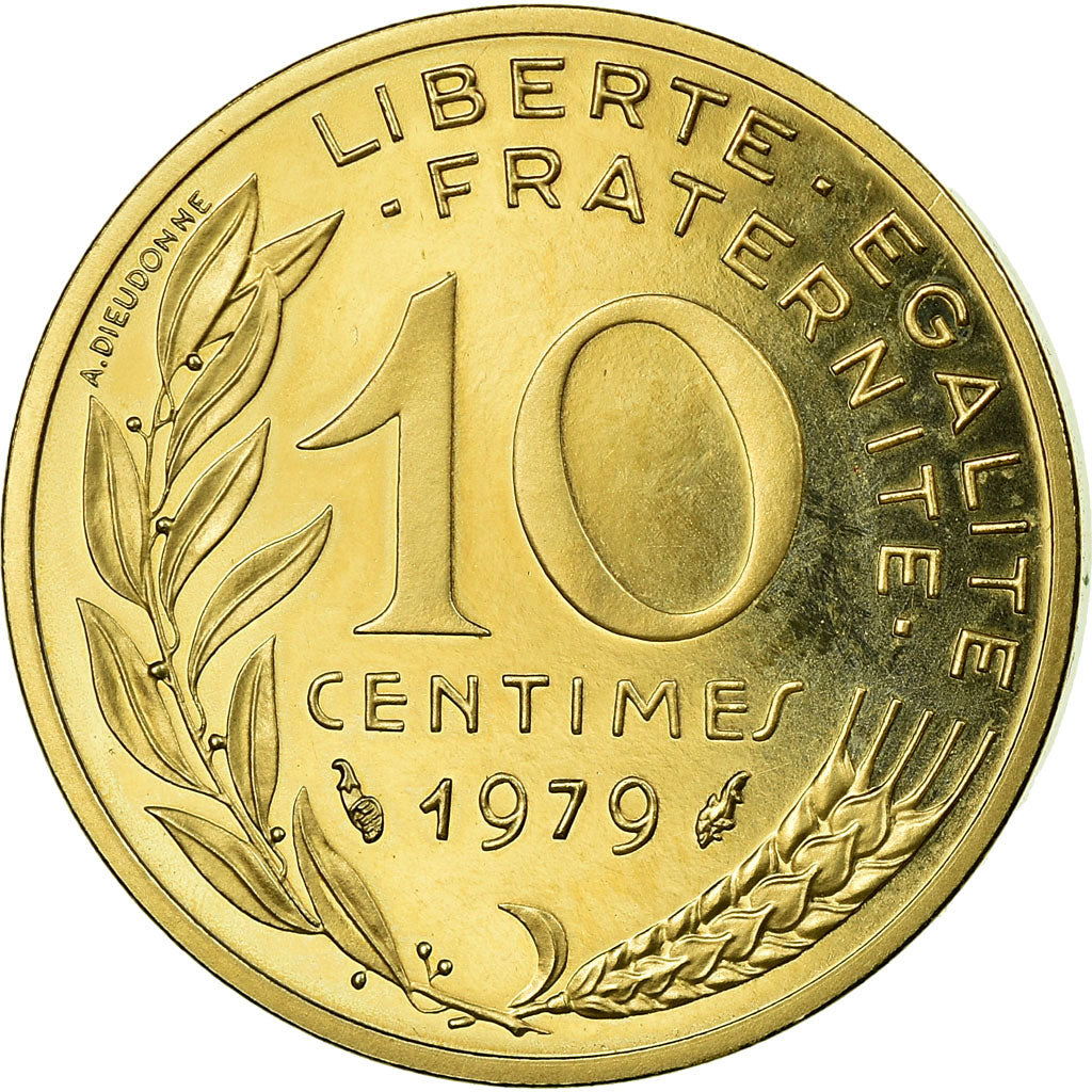 Coin, France, Marianne, 10 Centimes, 1979, Piéfort, MS(63), Aluminum-Bronze