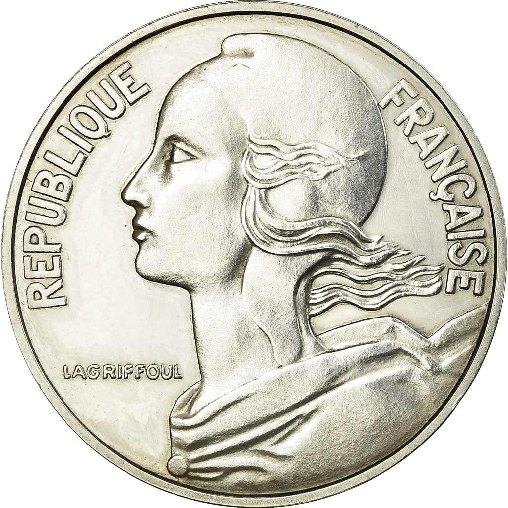 Munten, Frankrijk, Marianne, 20 Centimes, 1976, Piéfort, PR, Zilver, KM:P549