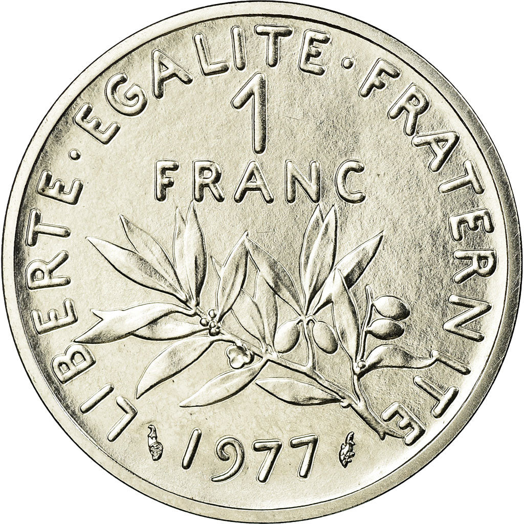 Coin, France, Semeuse, Franc, 1977, Piéfort, MS(63), Nickel, KM:P581