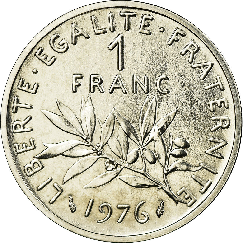 Monnaie, France, Semeuse, Franc, 1976, Piéfort, SPL, Nickel, Gadoury:104.P1