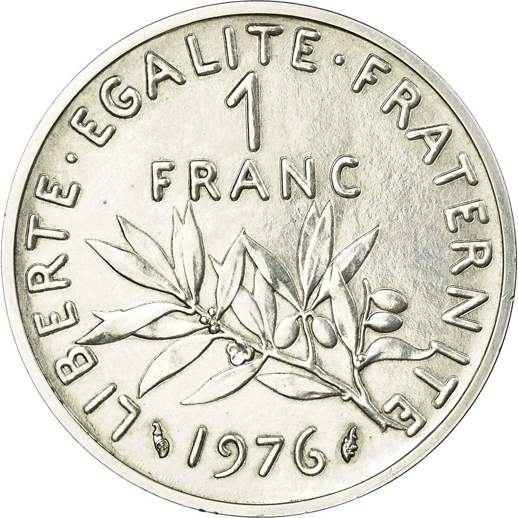 Coin, France, Semeuse, Franc, 1976, Piéfort, AU(55-58), Silver, KM:P555
