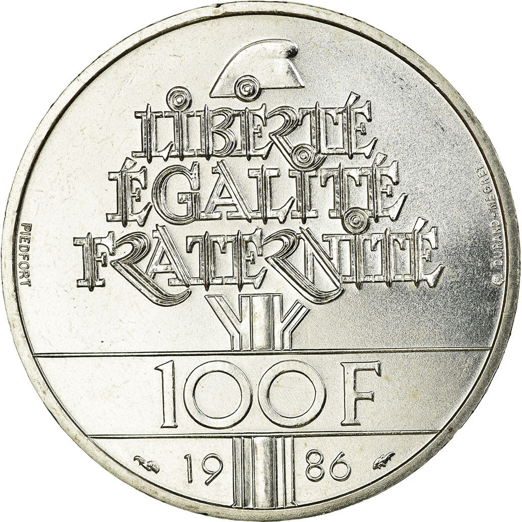 Monnaie, France, Statue de la Liberté, 100 Francs, 1986, Piéfort, SPL, Argent