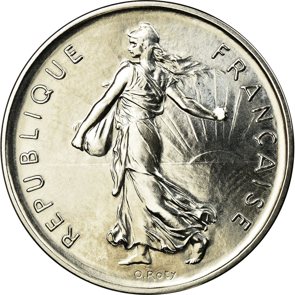 Coin, France, Semeuse, 5 Francs, 1977, Piéfort, MS(63), Nickel Clad