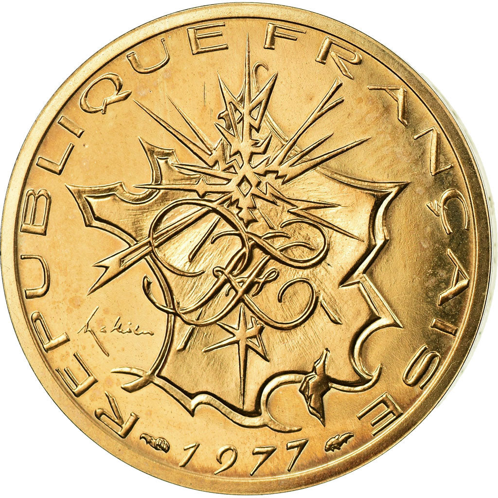 Coin, France, Mathieu, 10 Francs, 1977, Piéfort, MS(63), Nickel-brass, KM:P587