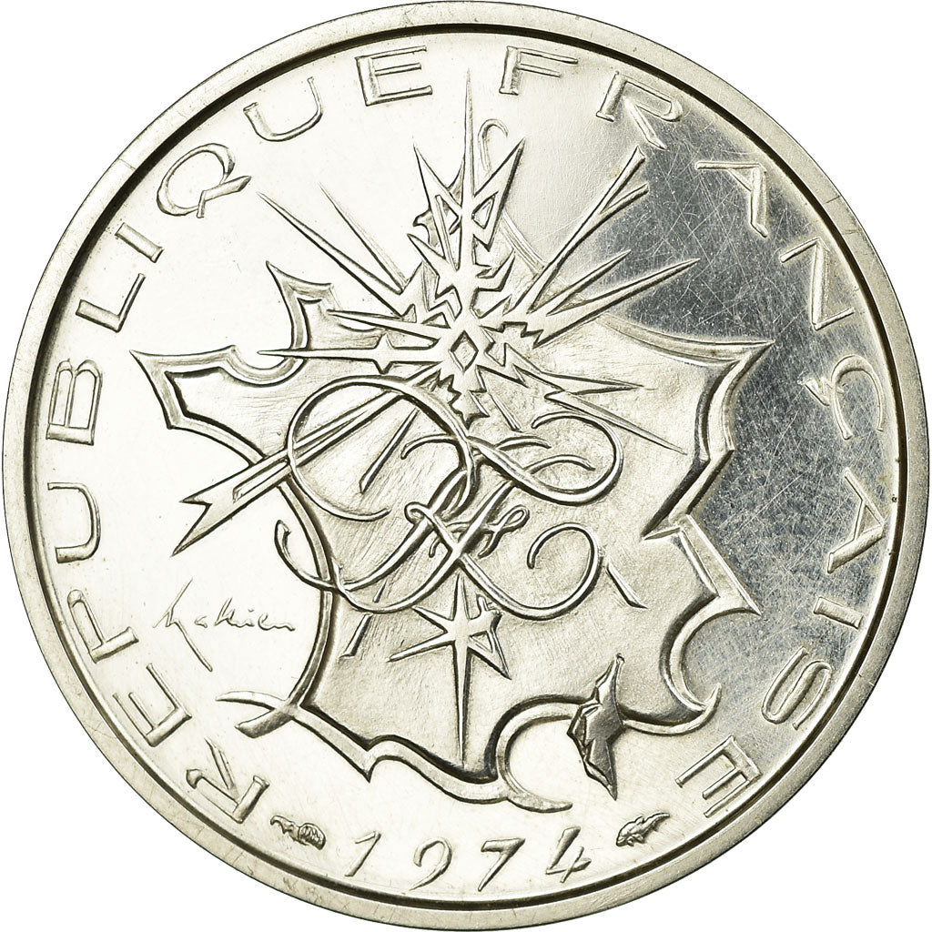 Coin, France, Mathieu, 10 Francs, 1974, Paris, Piéfort, MS(63), Silver