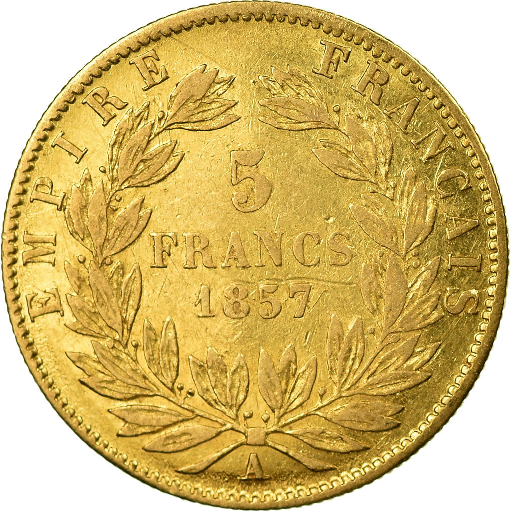Monnaie, France, Napoleon III, Napoléon III, 5 Francs, 1857, Paris, TTB, Or