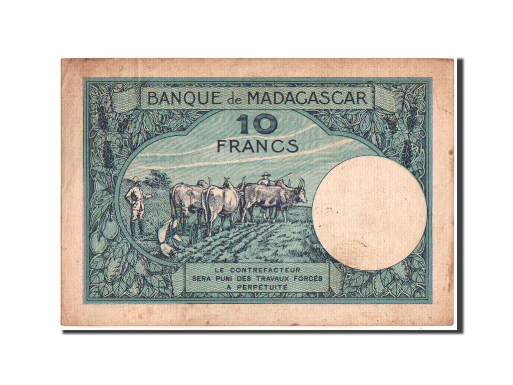 Madagascar, 10 Francs, 1937, KM:36