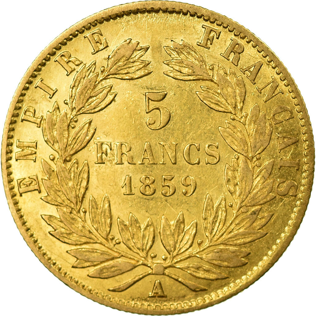 Coin, France, Napoleon III, Napoléon III, 5 Francs, 1859, Paris, VF(30-35)