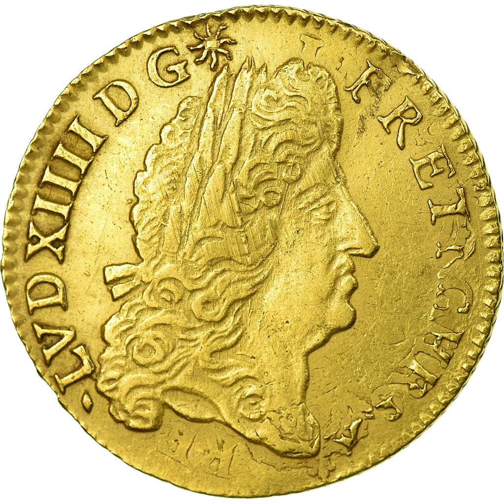 Münze, Frankreich, Louis XIV, Louis d'or à l'écu, Louis d'Or, 1691, Rouen