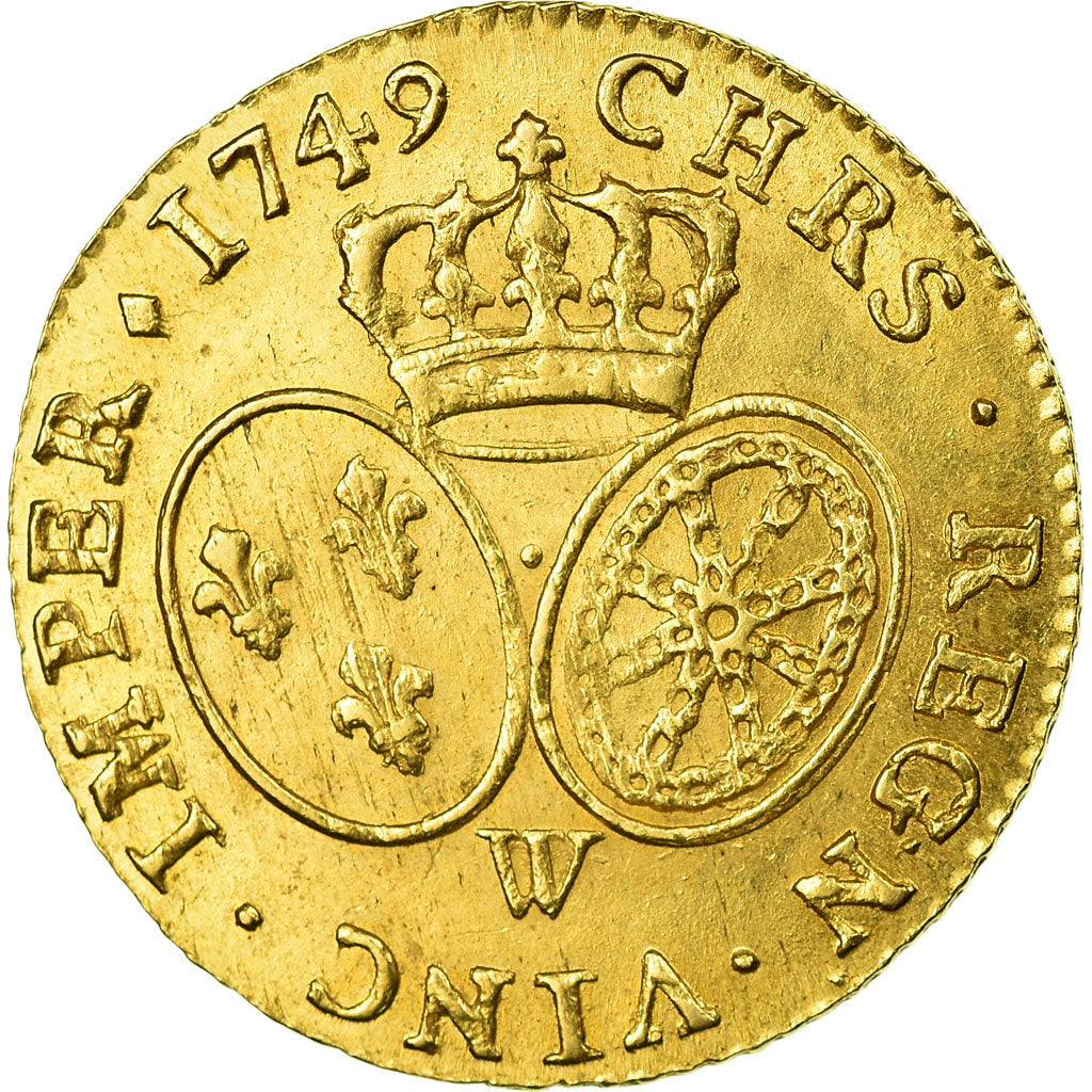 Coin, France, Louis XV, Louis d'or au bandeau, Louis d'Or, 1749, Lille, MS(63)