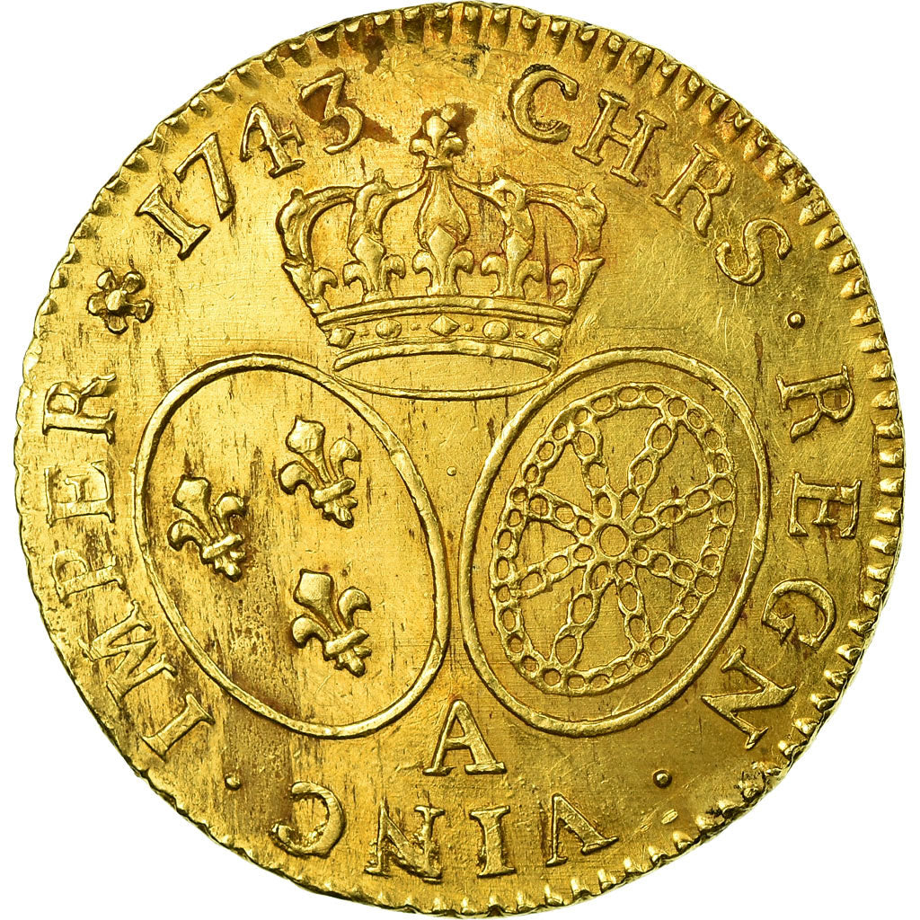 Monnaie, France, Louis XV, Louis d'or au bandeau, Louis d'Or, 1743, Paris, SUP