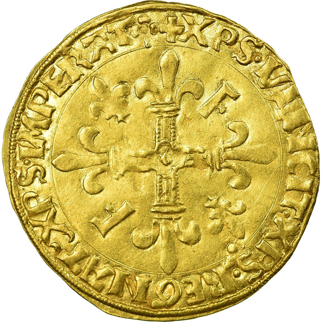 Moneta, Francia, François Ier, Ecu d'or, Lyon, BB+, Oro, Duplessy:775