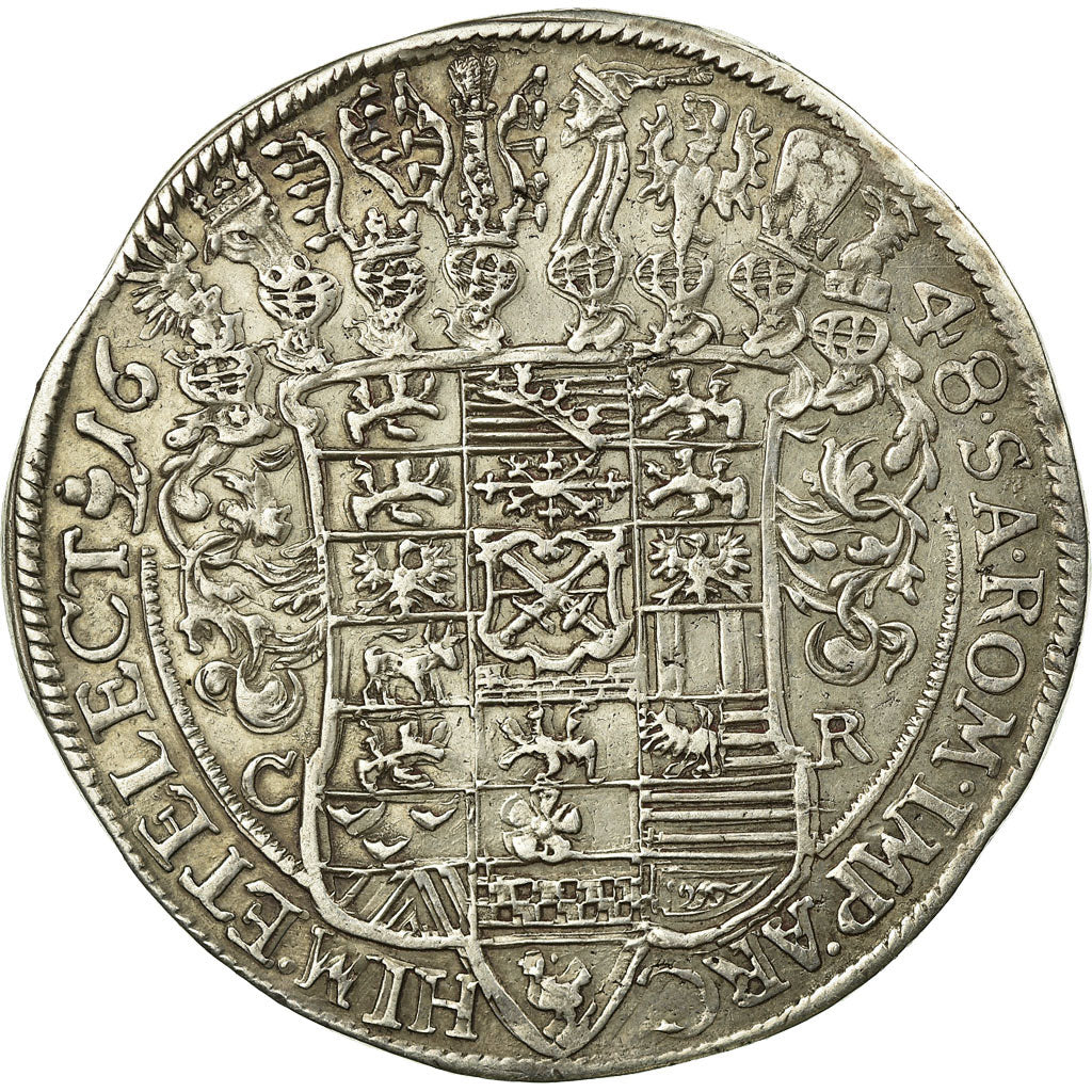 Coin, German States, SAXONY-ALBERTINE, Thaler, 1648, EF(40-45), Silver, KM:425