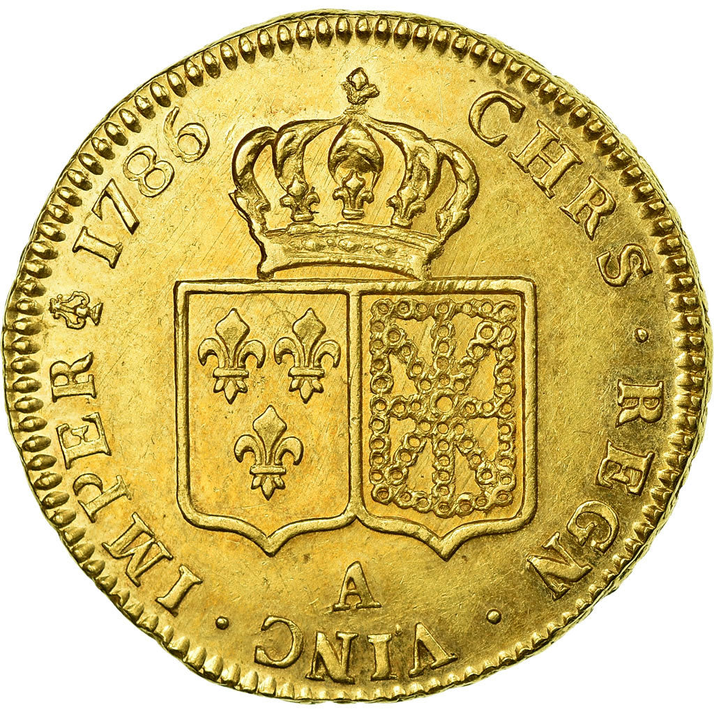 Monnaie, France, Louis XVI, Double louis d'or à la tête nue, 1786, Paris