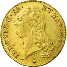 Monnaie, France, Louis XVI, Double louis d'or à la tête nue, 1787, Metz