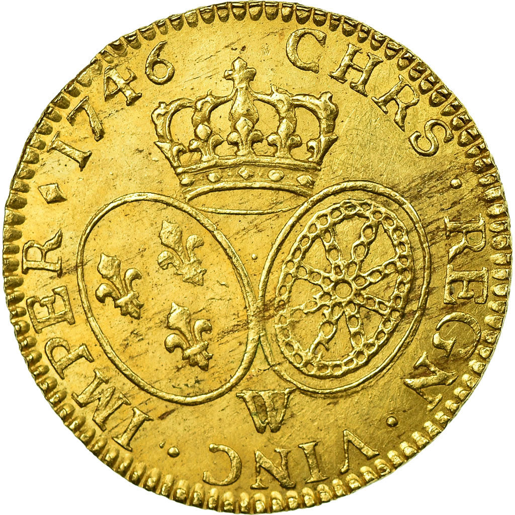 Monnaie, France, Louis XV, Louis d'or au bandeau, Louis d'Or, 1746, Lille, SPL