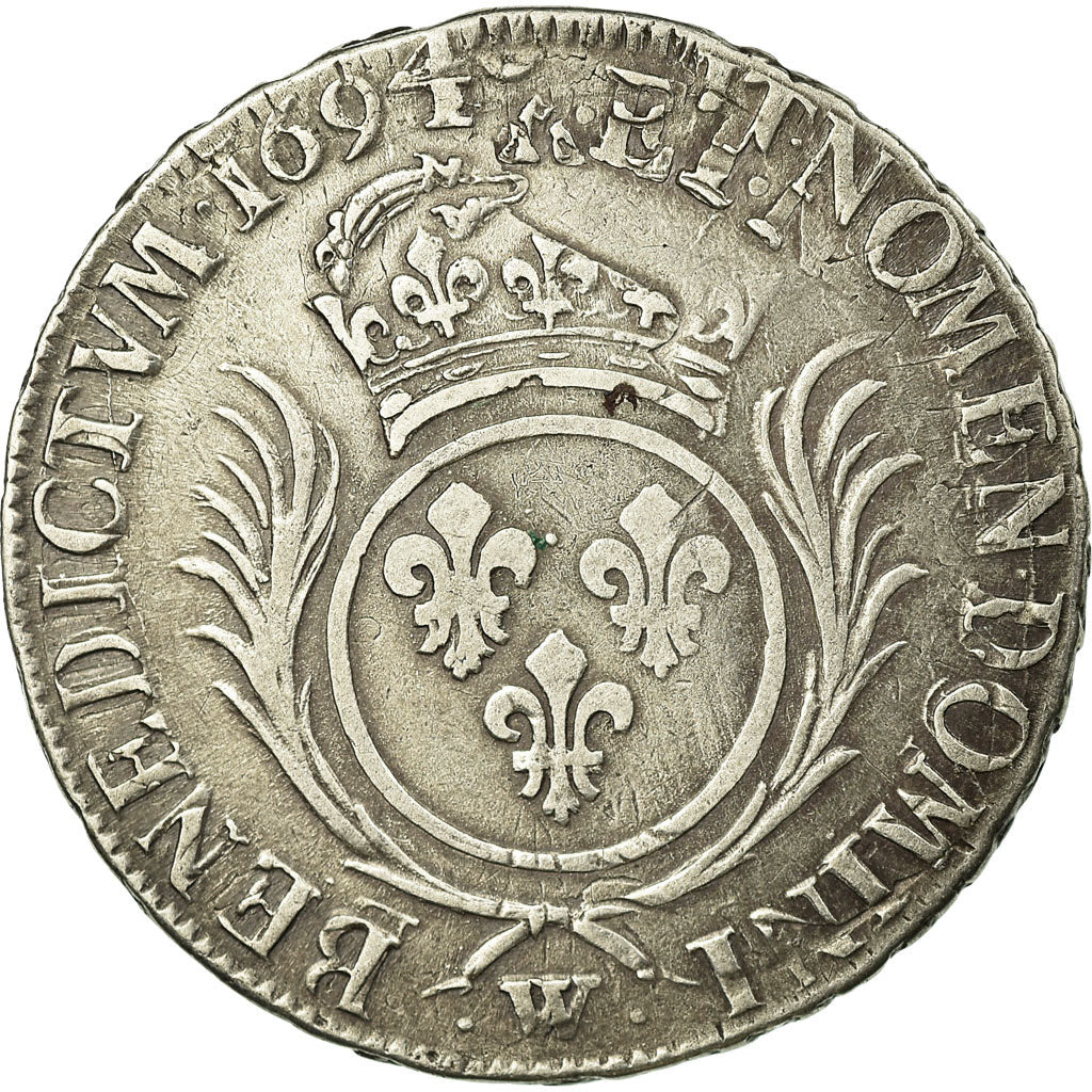 Moneta, Francja, Louis XIV, 1/2 Écu aux palmes, 1/2 Ecu, 1694, Lille